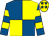 Royal blue and yellow (quartered), hooped sleeves, yellow cap, royal blue stars (The Rio Santos Partnership)