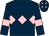 Dark blue, pink triple diamond, armlets and diamonds on cap (Mr Graham & James Westoll)