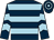Dark blue, light blue hoops, chevrons on sleeves (Shiel Rutherford)