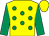 Yellow, emerald green spots and sleeves, yellow cap (Northumberland Racing Club)