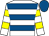 White, royal blue hoops, white and yellow hooped sleeves, royal blue cap (Mr Robert Miller-Bakewell)