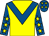Yellow, royal blue chevron, royal blue sleeves, yellow stars, royal blue cap, yellow stars (Maybe The Last Time)