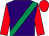 Purple, emerald green sash, red sleeves and cap (Whitsbury Manor Stud And Mrs M E Sla)