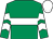Emerald green, white hoop, chevrons on sleeves, white cap (Percy/Green Racing)