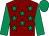 Maroon, emerald green stars, emerald green sleeves & cap (John Joseph Smith)