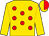 Gold, red spots, gold sleeves, gold and red halved cap (Pan Sutong)