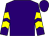 Purple, yellow chevrons on sleeves (Mr C S Norman)
