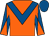 Orange, royal blue chevron, diabolo on sleeves, royal blue cap (Twenty Times Two Syndicate)