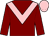 Maroon, pink chevron, pink cap (Mrs Teresa Ward)
