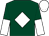 Dark green, white diamond, halved sleeves, white cap (Mr R Fisher & Bewley)