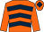 Orange, dark blue chevrons, orange sleeves, orange cap, dark blue diamond (Mr J B Wallwin)