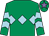 Emerald green, light blue triple diamond, chevrons on sleeves, emerald green cap, mauve star (Curry House Corner And Partner)