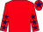Red, purple stars on sleeves, red cap, purple star (Biddestone Racing Xv)
