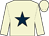 Beige, dark blue star (Miss Harriet Loder)