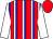 Red, white and blue stripes, white sleeves, red cap (Mr S F Hui)