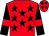 Red, black stars, black sleeves, red armlets (Mr S Fyffe)