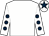 White, dark blue spots on sleeves, white cap, dark blue star (Colne Valley Racing & Partner)