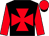 Black, red maltese cross and sleeves, red cap, black peak (Mr A L A Crabbia)