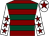 Maroon, dark green hoops, white sleeves, maroon stars, white cap, maroon star (The Futurists)