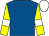Royal blue, yellow sleeves, white armlets, white cap (Mount Pleasant Racing)