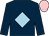 Dark blue, light blue diamond, pink cap (Mrs C L Smith)