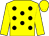 Yellow, black spots, yellow sleeves and cap (Cliveden Stud)