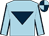 Light blue, dark blue inverted triangle, light blue sleeves, dark blue seams, quartered cap (River Syndicate)