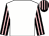 White, black & pink striped sleeves & cap (Brian Martin O'Connor & P J O'Donovan)
