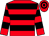 Red, black hoops (Charles Adams)