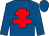 Royal blue, red cross of lorraine, royal blue cap (T G Mooney)