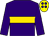 Purple, gold hoop on body & sleeves, yellow cap, purple spots (James F Mernagh)