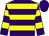 Purple & yellow hoops, purple cap (Gary Adams)