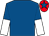Royal blue, white halved sleeves, red cap, royal blue star (Mrs Rosemary Luck & Mrs Deirdre Walker)