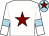 White, maroon star, white sleeves, light blue armlets, light blue cap, maroon star (Mr M Palmer)