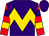 Purple, gold chevron hoop, red, purple and gold hooped sleeves, purple cap gold stars (Mr Kai Fai Leung)