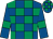 Royal blue and emerald green check, royal blue sleeves, emerald green armlets (Corsby Racing)