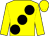 Yellow, large black spots, yellow cap (Mrs Mary McGrath)