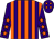 Purple & orange stripes, orange stars on sleeves, orange diamonds on cap (Patrick N Hanlon)
