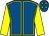 Royal blue, yellow seams, yellow sleeves, yellow stars on cap (C Maye)