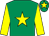Emerald green, yellow star & sleeves, yellow star on cap (Cosgrave Syndicate)