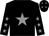Black, grey star, grey stars on sleeves, black cap, grey stars (Mrs Louise Quinn)