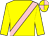 Yellow, pink sash, pink & yellow quartered cap (Adrian Murray)
