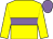 Yellow, mauve hoop, mauve cap (Peers Pleasure)