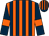 Orange and dark blue stripes, dark blue sleeves, orange armlets, striped cap (The Cannon Club)