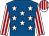 Royal blue, white stars, white & red striped sleeves & cap (Bartholomew Murphy)
