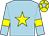 Light blue, yellow star and armlets, yellow cap, light blue star (Feilim O'Muiri & Brendan White)