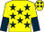 Yellow, dark blue stars, halved sleeves (Mr W M Johnstone & Mr J S Goldie)