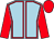 Light blue, red seams, red sleeves & cap (Ms Charlotte Musgrave)
