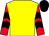 Yellow, red and black chevrons on sleeves, black cap (Mr Glen Symes)