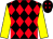 Black and red diamonds, yellow sleeves (Keith Davies & The Cross Racing Club)